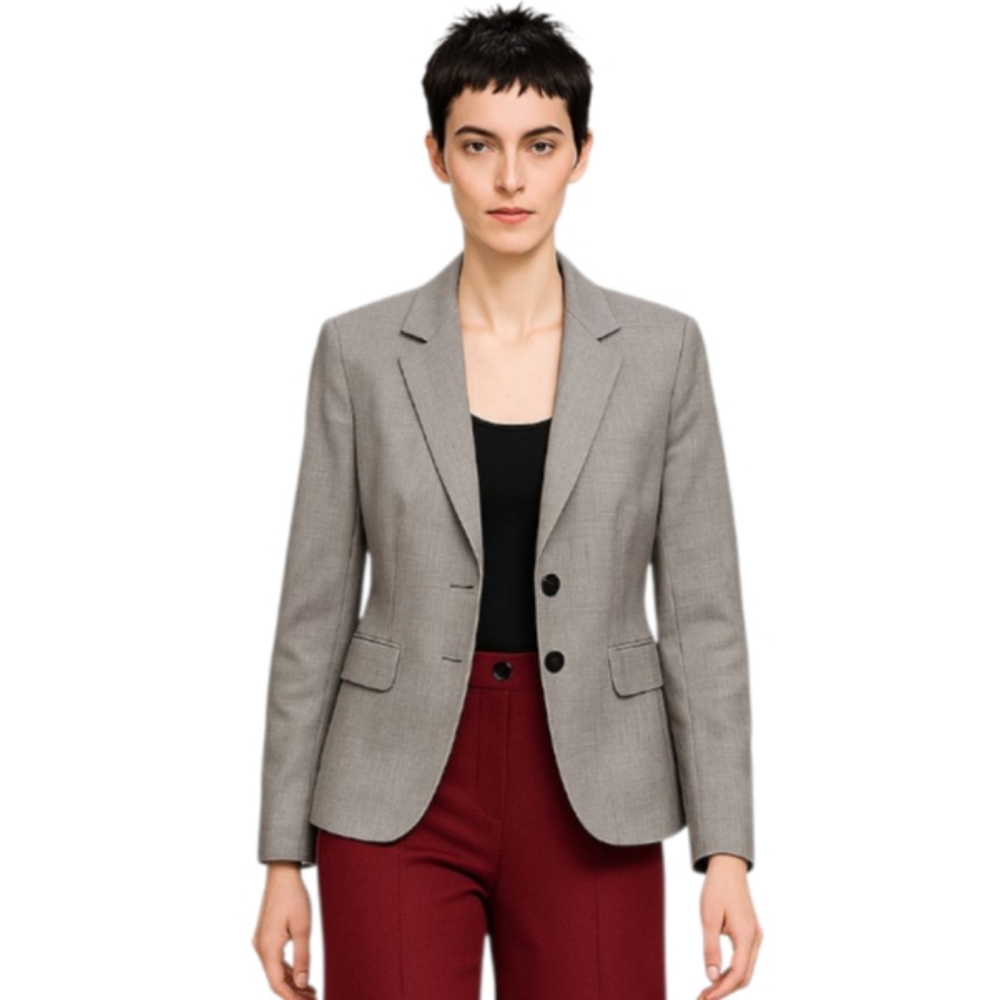 J.Crew Factory Gray Two Button Blazersize 14 Pit To Pit 21in and 26in In Lenght